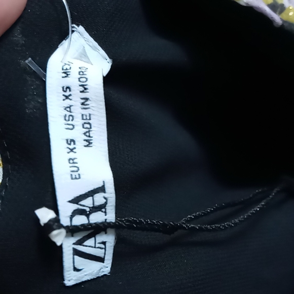 Zara One Shoulder Floral Mini Dress Women's Size X-Small NEW - Picture 12 of 12